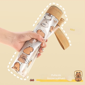 A4-es méretű átlátszó, vízálló PVC irattartó táska cipzárral, rajzfilmszerű dizájnnal, diákok számára – tárolás házimunkákhoz, dolgozatokhoz és dokumentumokhoz