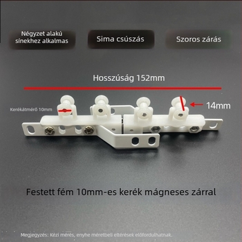 Mágneses függöny sínhez keresztalkatrész, egyenes és görbe sínhez, fényzáró mágneses görgő