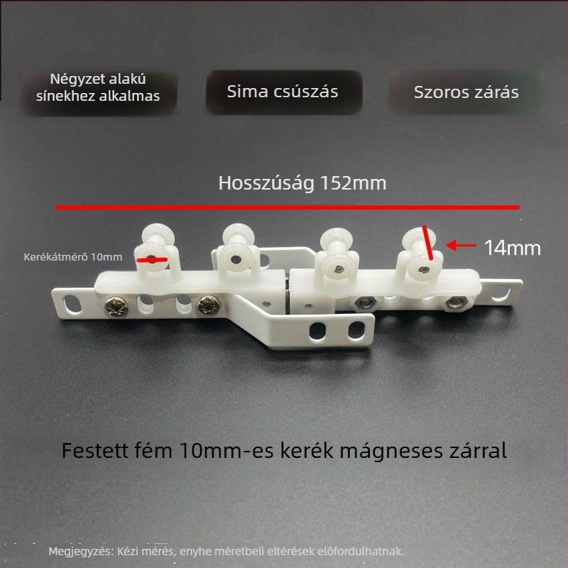 Mágneses függöny sínhez keresztalkatrész, egyenes és görbe sínhez, fényzáró mágneses görgő