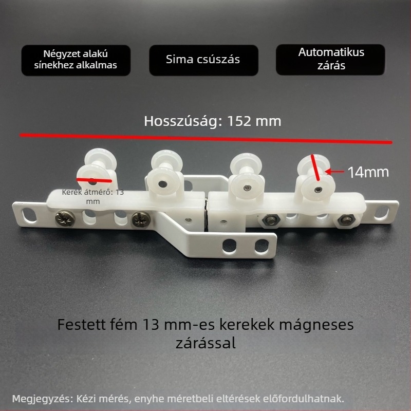 Mágneses függöny sínhez keresztalkatrész, egyenes és görbe sínhez, fényzáró mágneses görgő