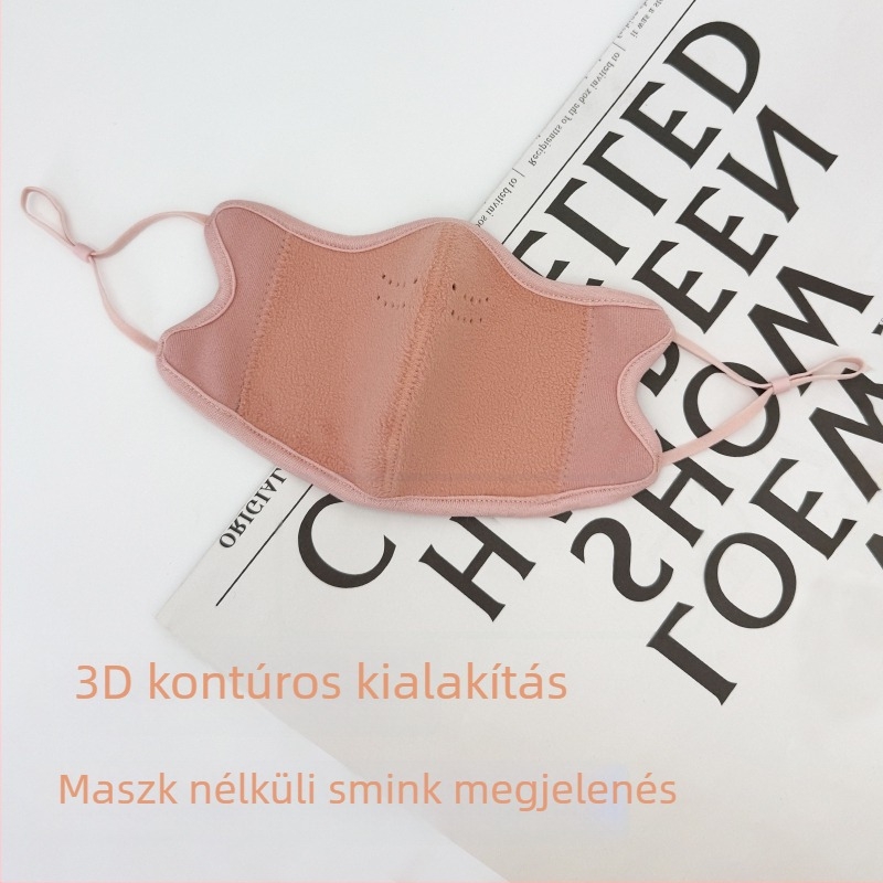 Őszi–téli polár fleece meleg arcmaszk, uniszex, kerékpározáshoz, fleece béléses, szemzugok védelme és optikailag karcsúbb arc