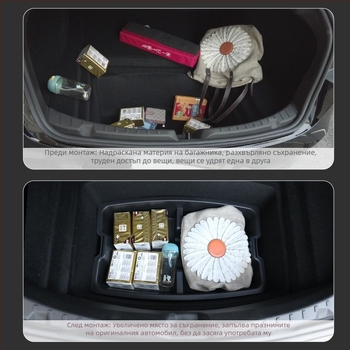 Tesla Model 3 új verzió, csomagtartó tároló doboz, kétszintes