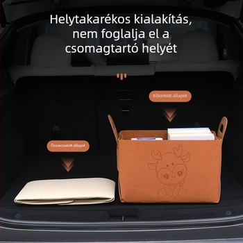 Összecsukható autós tároló doboz – Többfunkciós szervező a csomagtartóhoz, karikatúra stílusú