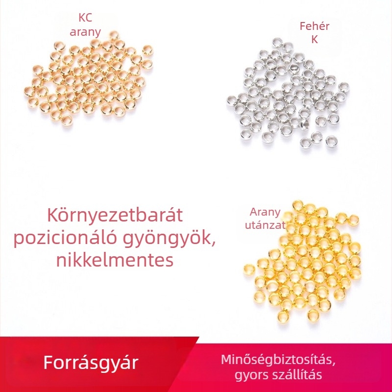 Réz pozicionáló gyöngyök DIY függönyhöz, elektroplakolt magasfényű klipek és sík elválasztók