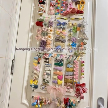 Filc hajcsat tároló falra szerelhető, nagy méretű, 3 rekesz