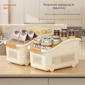 Görgőkkel ellátott, sokoldalú tároló doboz – tároló szekrény a nappaliba és a konyhába, 36 × 22 × 22 cm