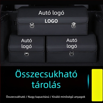Autócsomagtartó rendező, belső tároló doboz, többfunkciós autós tároló
