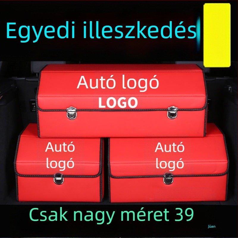 Autócsomagtartó rendező, belső tároló doboz, többfunkciós autós tároló
