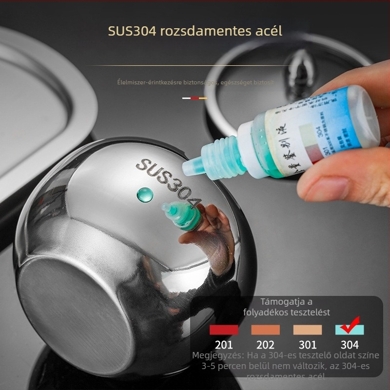 304 rozsdamentes acél fűszertartó készlet – extra vastag só- és olajtartó edények, háztartási fűszerdoboz, sótartó üveg