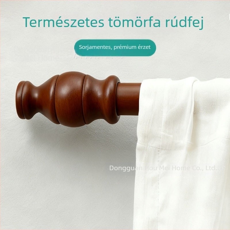 Tömörfa függönyrúdzáró dekoratív végződés, római stílusú klasszikus megjelenés