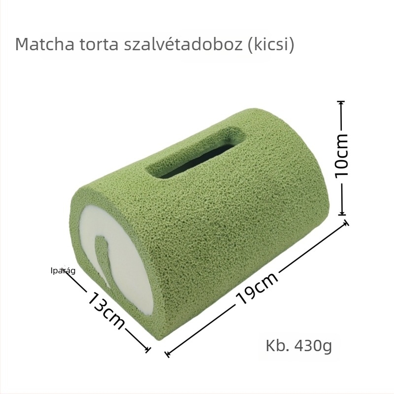 Kreatív, trendi papírzsebkendő-doboz valósághű torta tekercs dizájnnal, otthoni használatra a nappaliban vagy a hálószobában, asztali szalvétatartó.