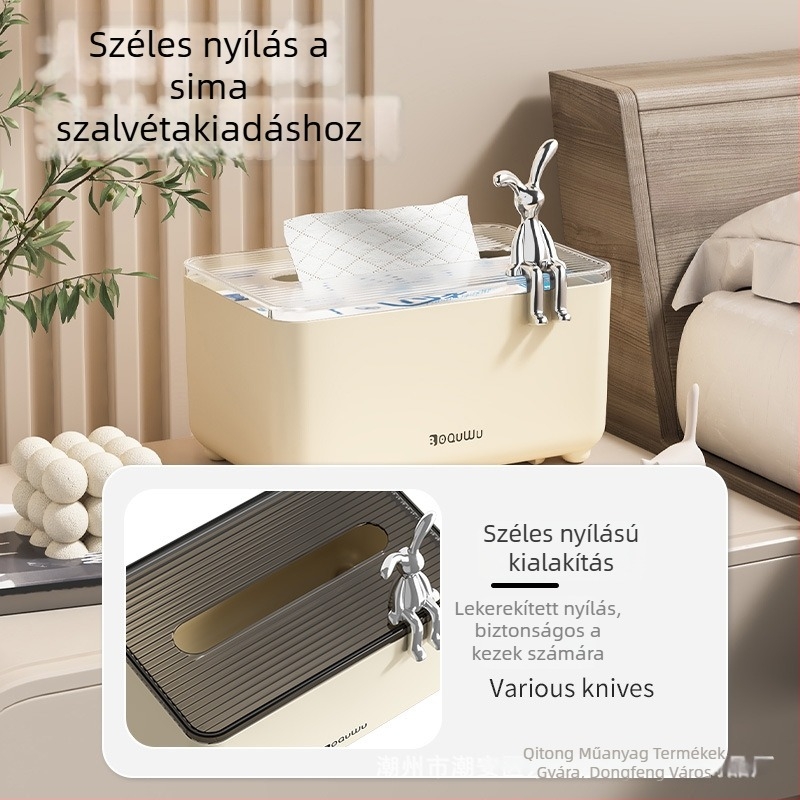 Többcélú szalvétatartó, fogpiszkáló- és gyapotpálcátartóval a nappaliba