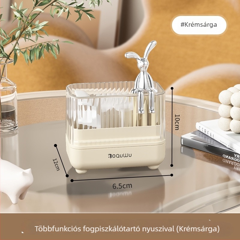 Többcélú szalvétatartó, fogpiszkáló- és gyapotpálcátartóval a nappaliba