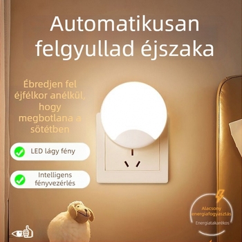 Szenzoros éjjeli fény hálózatról, LED falikar gyerekszobába, energiatakarékos