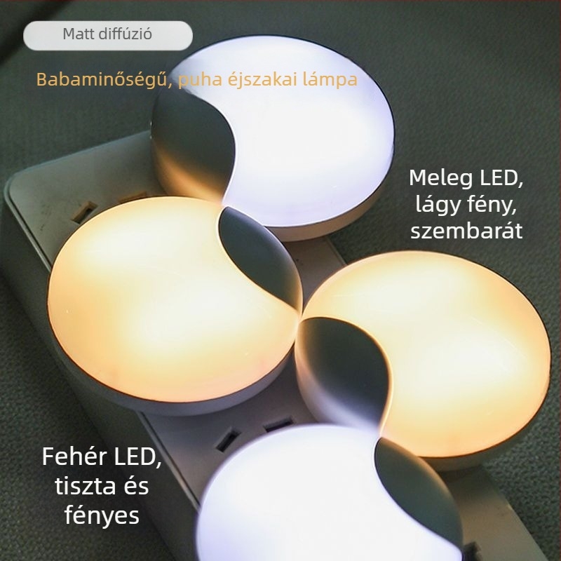 Szenzoros éjjeli fény hálózatról, LED falikar gyerekszobába, energiatakarékos
