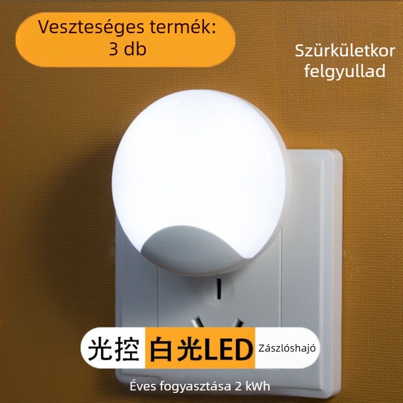 Szenzoros éjjeli fény hálózatról, LED falikar gyerekszobába, energiatakarékos