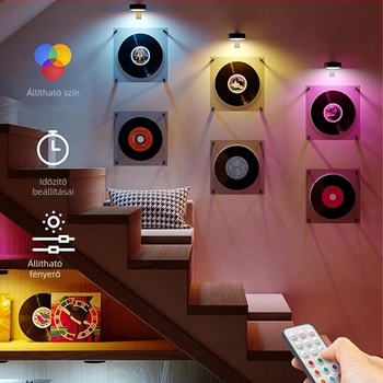 RGB LED mágneses művészeti kijelző falikar, hangulatos falikép világítás