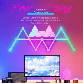 Zenei kvantum lámpa RGB – e-sportok atmoszárikus világítása, intelligens csillagkép lámpa és éjszakai fény a livestream háttérhez