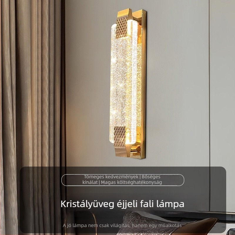 Kristályfali LED-lámpa a nappaliba, TV-háttérfalra, hálószobába és a folyosóra - hangulatos világítás