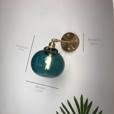 Japán stílusú retro sárgaréz üveglámpa falikar hálószobába, az ágynál, előszobába és a fürdőszobába – nordikus minimalist tükörvilágítás