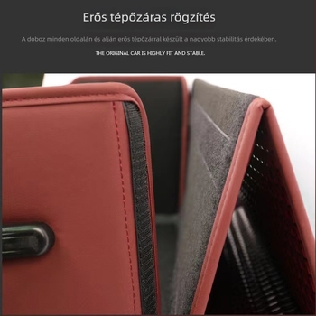Bőr autótartó szervező, összecsukható csomagtartó tároló, vízálló