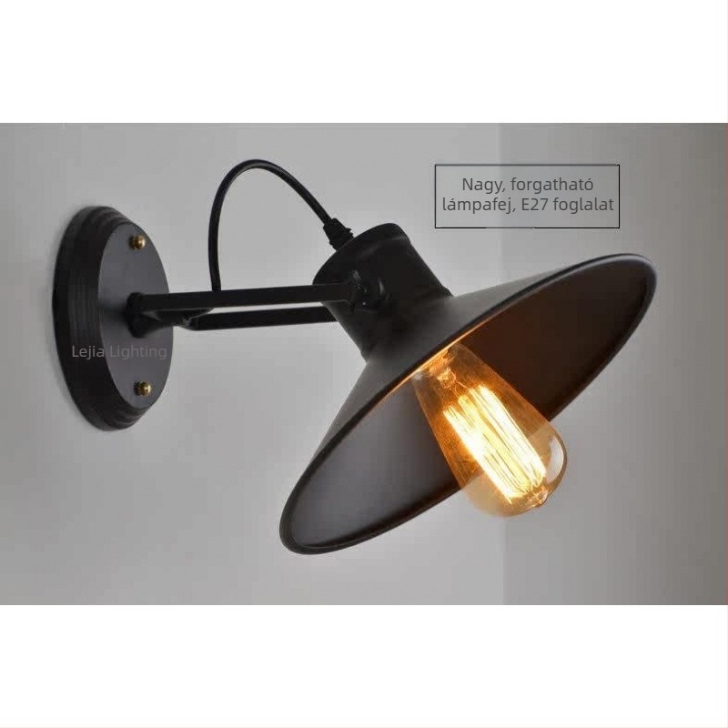 Loft retro ipari európai stílusú fali lámpa éttermek, bárok, pultok, folyosók, raktárak, erkélyek és kültéri használatra