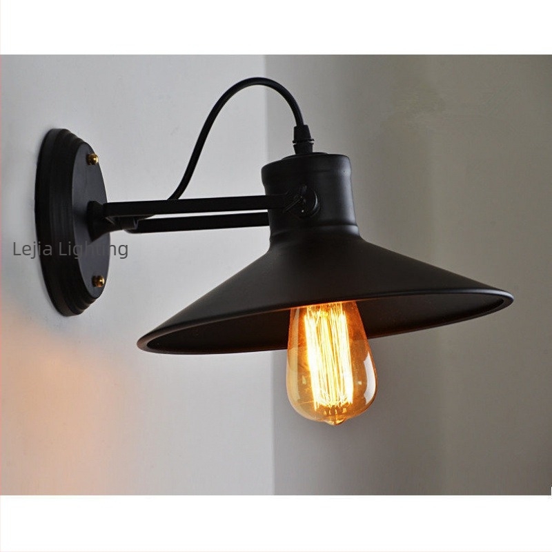 Loft retro ipari európai stílusú fali lámpa éttermek, bárok, pultok, folyosók, raktárak, erkélyek és kültéri használatra