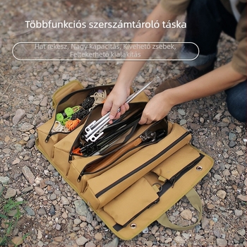 Masszív szerszámtároló táska, rol-típusú villanyszerelő táska, autóba rögzíthető szerszámtartó