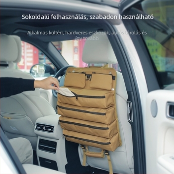 Masszív szerszámtároló táska, rol-típusú villanyszerelő táska, autóba rögzíthető szerszámtartó