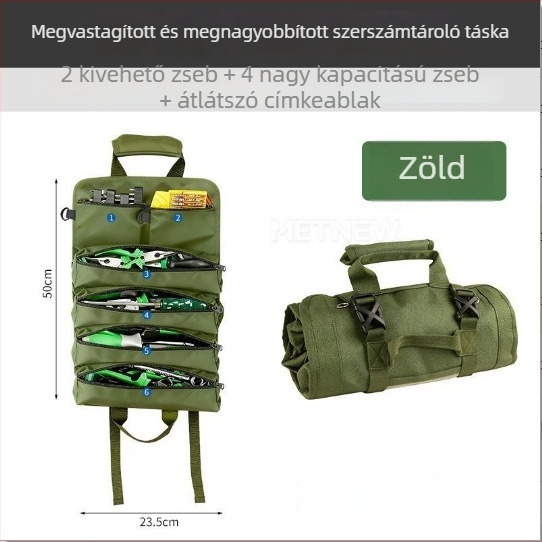 Masszív szerszámtároló táska, rol-típusú villanyszerelő táska, autóba rögzíthető szerszámtartó