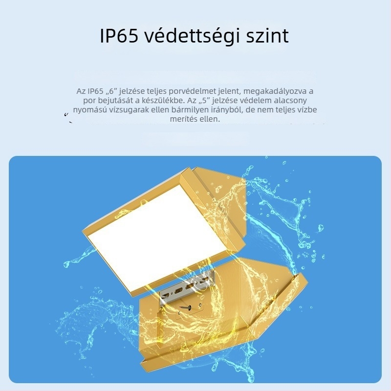 Háromszög alakú kültéri falikar 3CCT-vel, vízálló világítás udvarra, teraszra és kertre