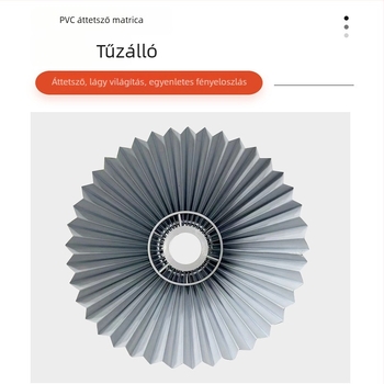 Textil plisírozott lámpabúra asztali lámpákhoz és csillárokhoz, hajtogatható KD lámpabúra