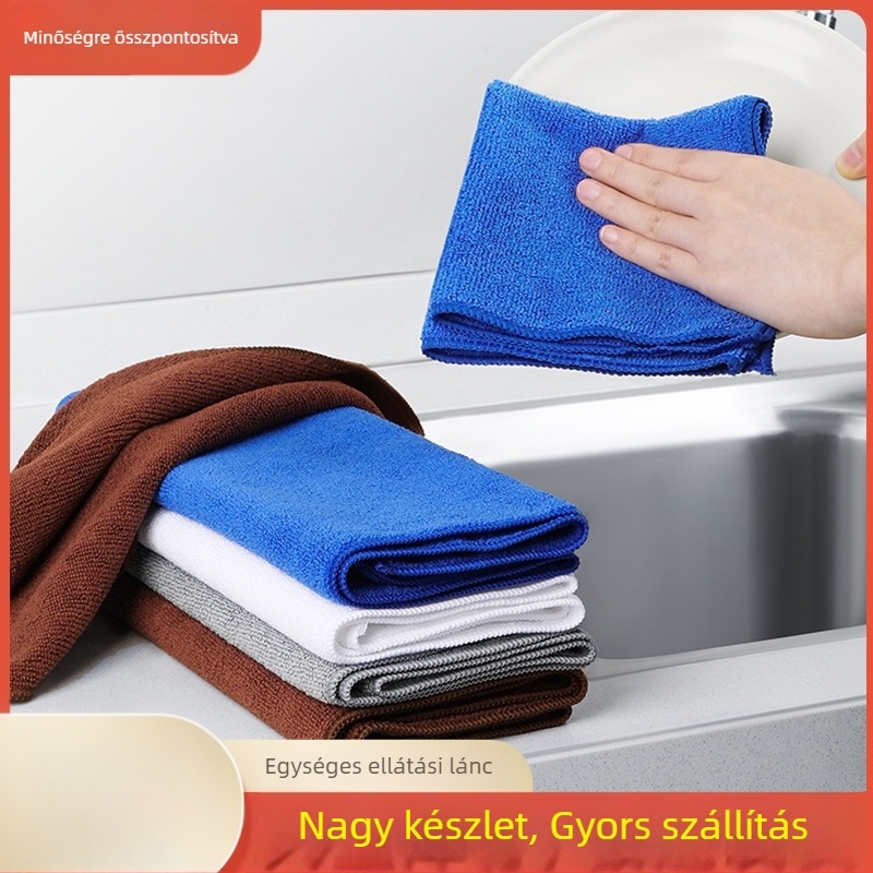 Fa rostból készült tisztítókendő bárhoz és konyhához, kis négyszögletes törölköző, nedvszívó, fehér és kávé színű