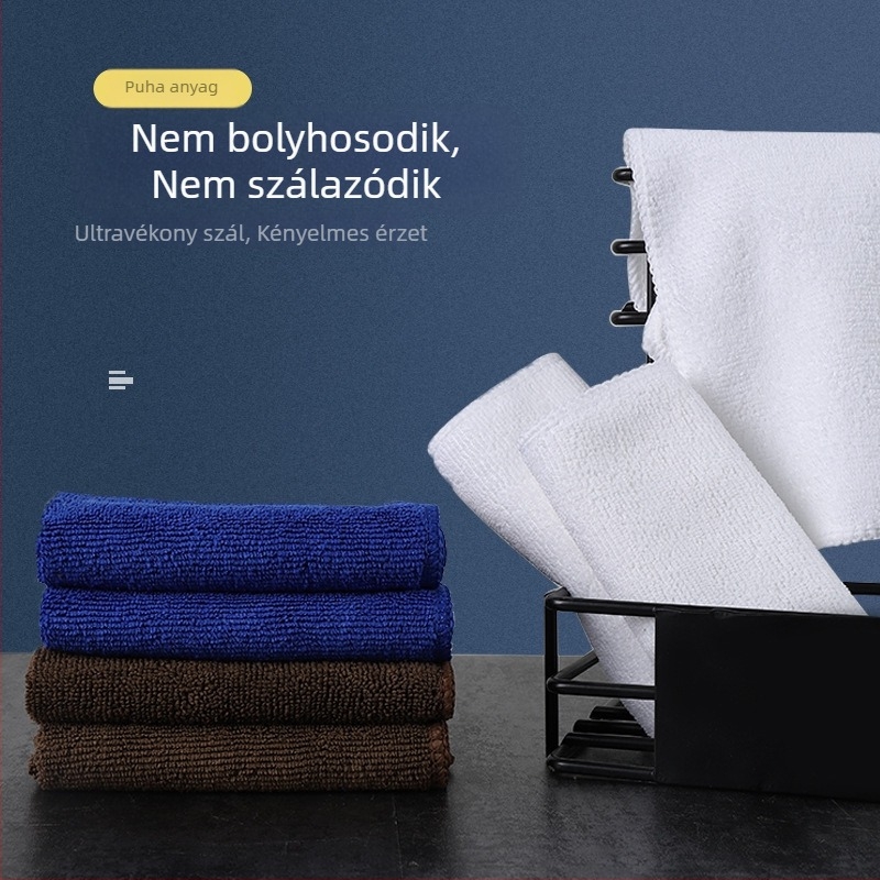 Fa rostból készült tisztítókendő bárhoz és konyhához, kis négyszögletes törölköző, nedvszívó, fehér és kávé színű