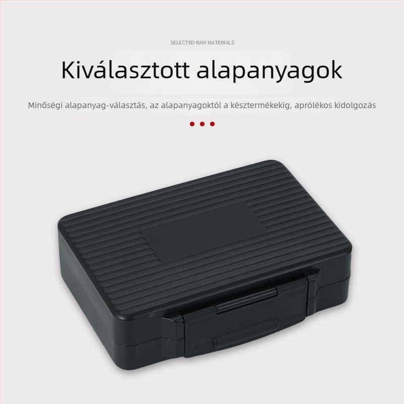 PP műanyag szerszámos láda elektronikai alkatrészek tárolására, megerősített és hordozható, 401 sorozat