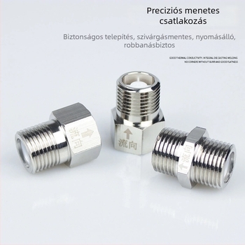 304 rozsdamentes acél toalett ellenőrző szelep, egyirányú, 1/2" belső menet, alkatrészek