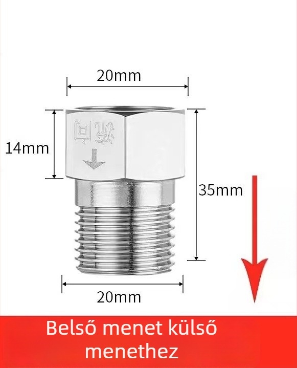 304 rozsdamentes acél toalett ellenőrző szelep, egyirányú, 1/2" belső menet, alkatrészek