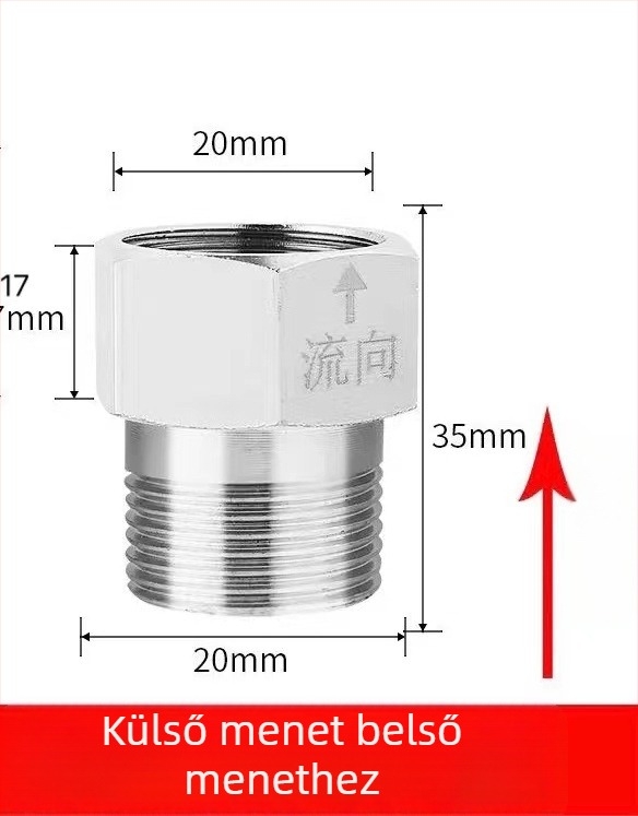 304 rozsdamentes acél toalett ellenőrző szelep, egyirányú, 1/2" belső menet, alkatrészek