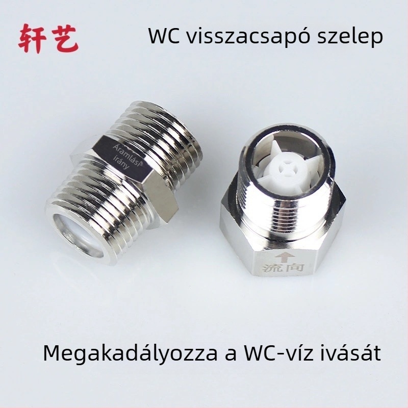 304 rozsdamentes acél toalett ellenőrző szelep, egyirányú, 1/2" belső menet, alkatrészek