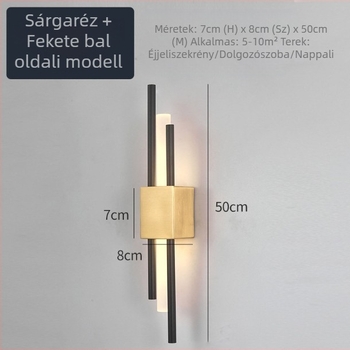 Nórdiai falikar – minimalist akril árnyékoló, LED, fémkeret, modern hálószoba, az ágynál, nappali vagy folyosó