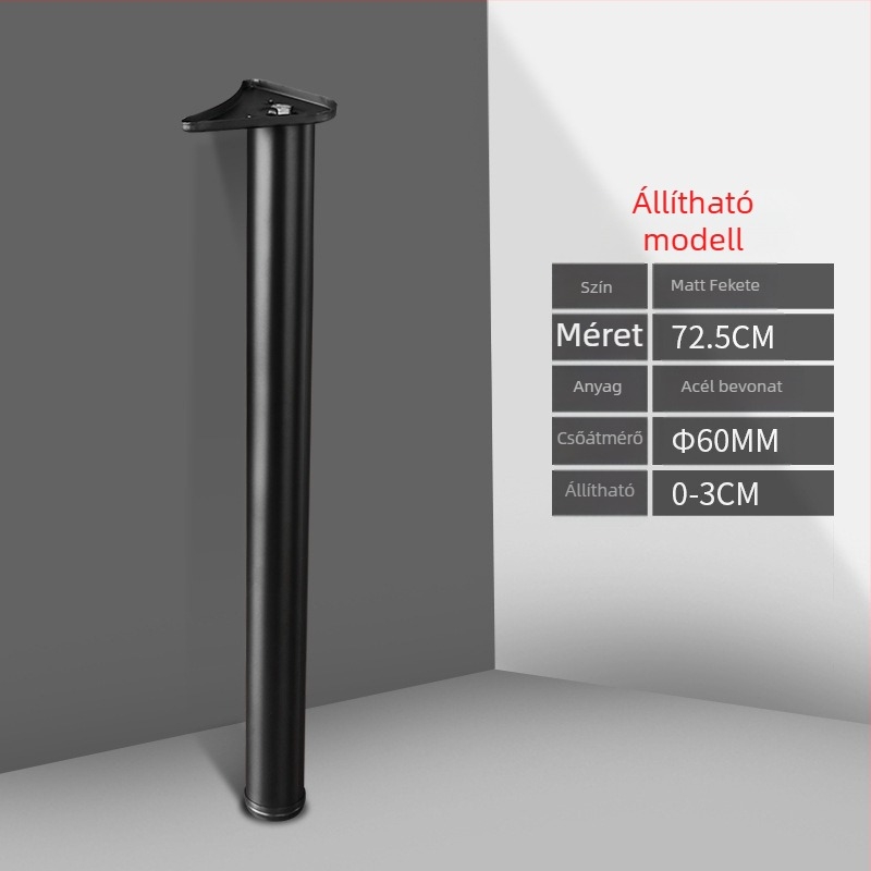 Állítható rozsdamentes acél asztallábak, 60 mm-es csővel, modern egyszerű dizájn íróasztalhoz