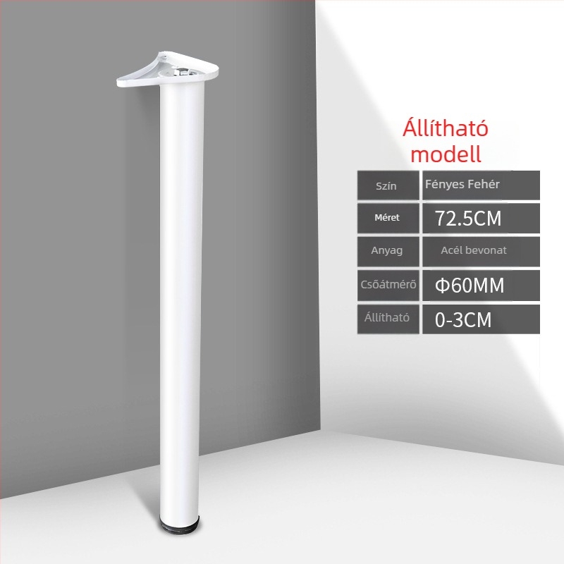 Állítható rozsdamentes acél asztallábak, 60 mm-es csővel, modern egyszerű dizájn íróasztalhoz