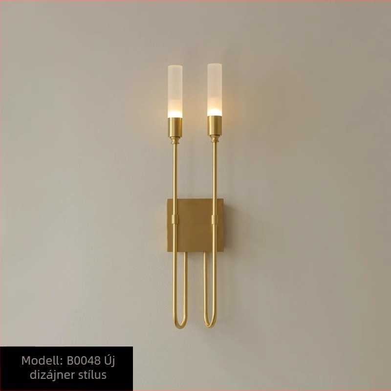 Kétrészes falikar – posztmodern stílusú, LED-es, acéltestű, akril árnyékolóval, nappaliba, hálószobába vagy folyosóra