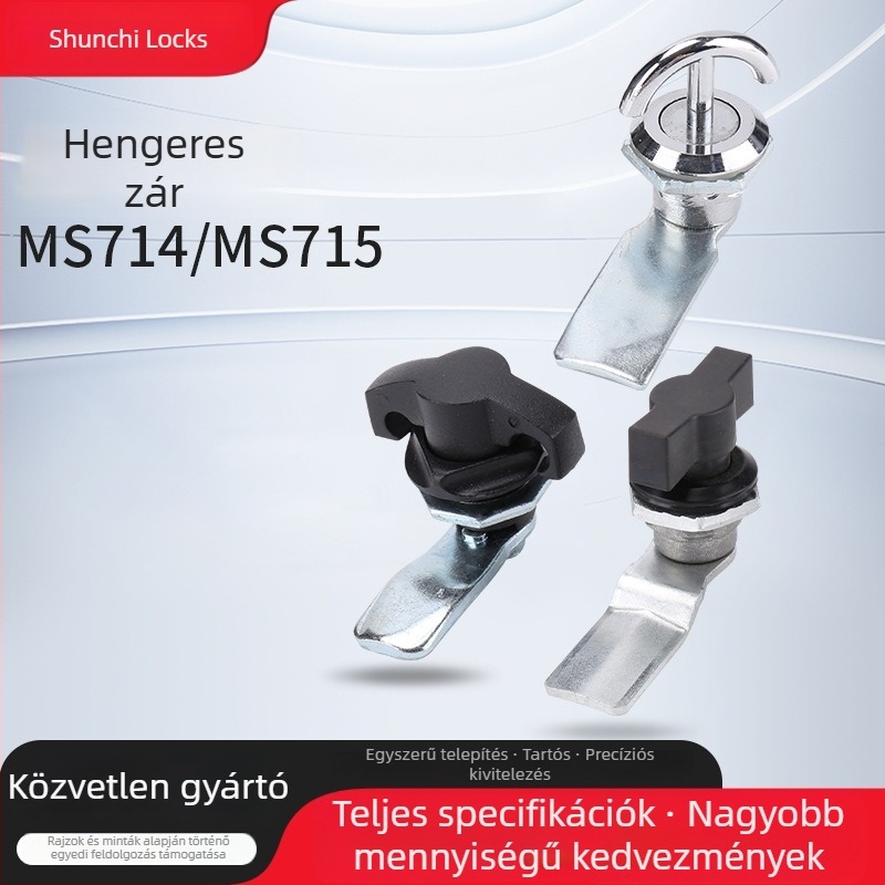 MS714-2 nyelvzáras cilinderzár; MS714-3 mechanikus ajtózár; MS715 szekrényzárak