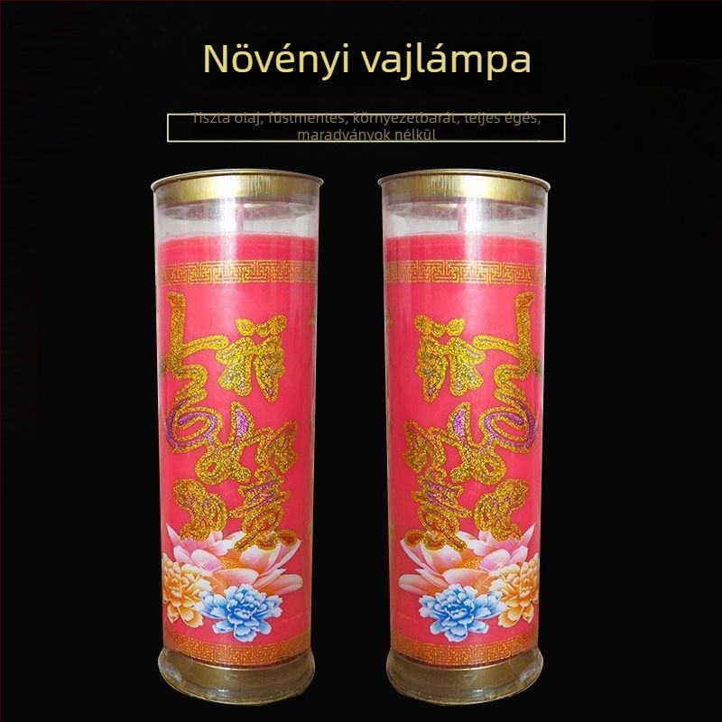 Növényi viaszból készült vajlámpa, füstmentes, égési idő 1, 3, 5, 7, 15 vagy 30 nap