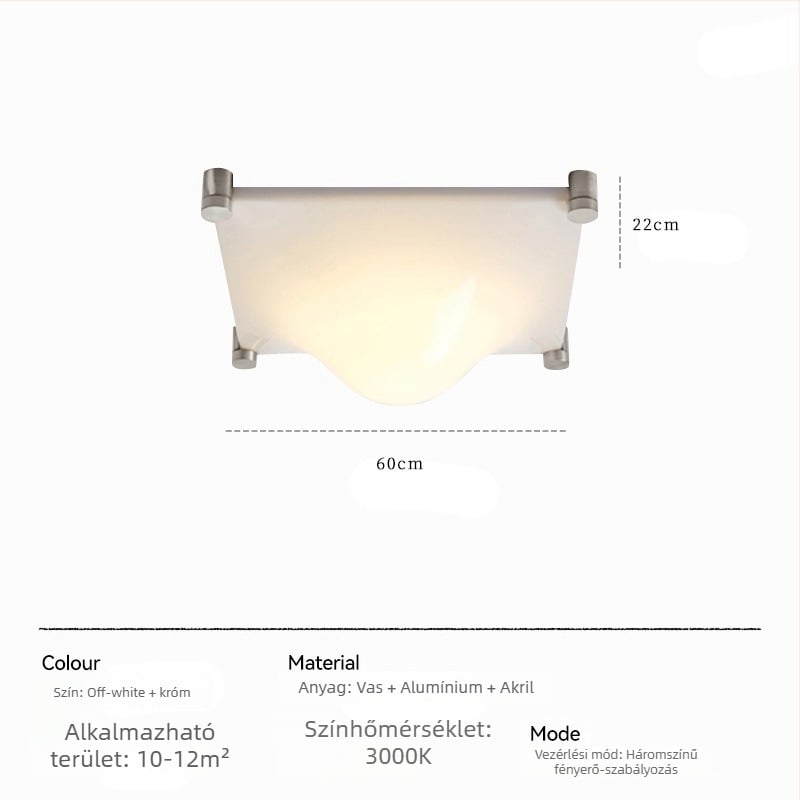 Vízcsepp alakú falikar, retro krém színben, hálószoba és nappali dekoratív fal világítás