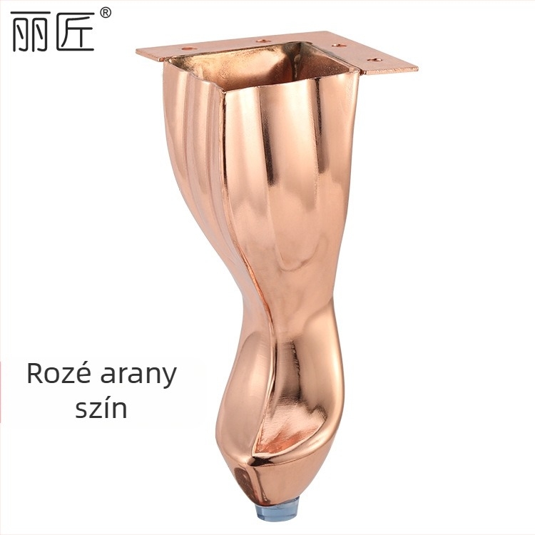Női láb alakú kanapé láb, fém hardverrel, klasszikus európai stílus, teherbíró, 14 cm magas.