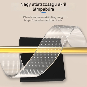 Minimalista beltéri újratölthető falikar, skandináv stílusú rácsos lámpa, modern egyszerű dizájn hálószobához akril árnyékolóval