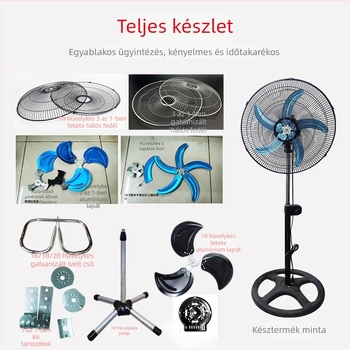 18 hüvelykes alumínium ventillátor-lapát, három az egyben, testre szabható paraméterek, modern minimalista stílus.