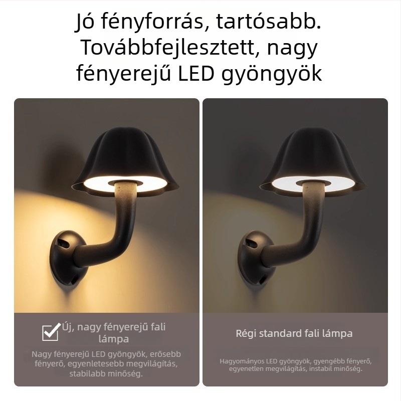 Kültéri falikar villaudvarhoz, vízálló kültéri világítás, falra szerelhető alumínium test, IP55, LED 12W, 3000K, 180° fényszög, modern minimalist design
